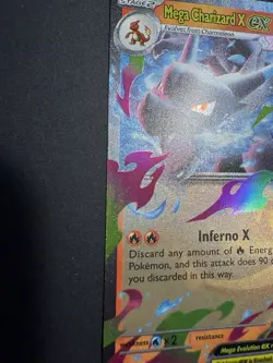 NM Mega Charizard X ex 013/094 Me02: Phantasmal Flames Holo Pokemon card English - Image 4