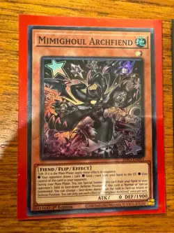 Mimighoul Archfiend (INFO-EN093) - Super Rare - 1st Edition Card English Yugioh - Image 1