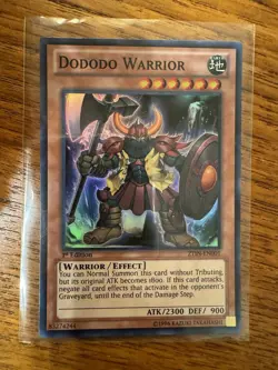 Yugioh Dododo Warrior ZTIN-EN001 Super Rare 1st Edition LP Card English - Image 1