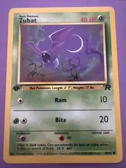 Zubat 70/82 1st Edition Rare Team Rocket - WOTC Pokemon Card C Near Mint - Image 1