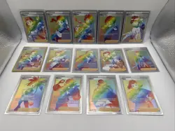 Pokemon TCG Secret Rainbow Rare Trainer Lot Of 14 Holo Poke Cards - Image 1