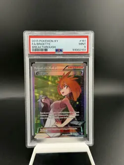 PSA 9 Brigette Full Art Trainer Wifu 161/162 Pokemon XY Breakthrough MINT Card - Image 1