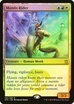 MTG FOIL Mantis Rider - Khans of Tarkir #184 - Image 1