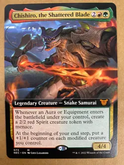MTG 1x EXTENDED ART Chishiro, the Shattered Blade 73 Kamigawa Neon Magic x1 NM - Image 1