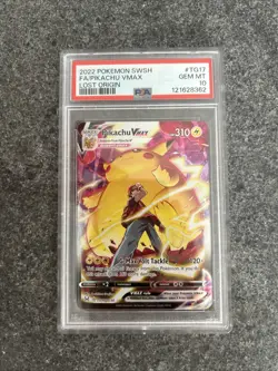 Pokemon TCG Lost Origin Pikachu VMAX Alt Art PSA 10 Gem Mint, TG17/TG30 - Image 1