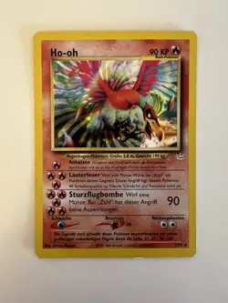 Pokemon TCG Ho-Oh Neo Revelation Holo 7/64 German Moderate Play+ Condition - Image 1