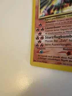 Pokemon TCG Ho-Oh Neo Revelation Holo 7/64 German Moderate Play+ Condition - Image 3