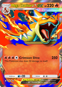 Mega Charizard Y EX - 4-Dia Rare - Pokemon TCG Pocket - Crimson Blaze (Trading) - Image 1