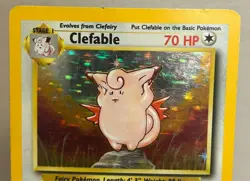 Pokemon TCG Clefable Jungle 1/64 Holo Unlimited Holo Rare - LP/MP Pokemon - Image 2