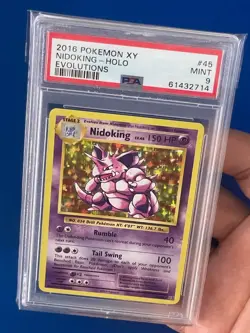 2016 Pokemon XY Nidoking Holo Evolutions #45 PSA 9 - Image 3