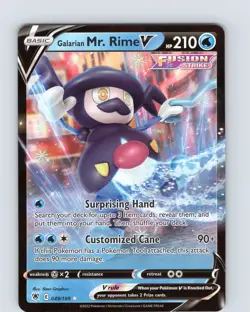Pokemon TCG Galarian Mr. Rime V SWSH Astral Radiance 049/189 Ultra Holo Rare NM - Image 1