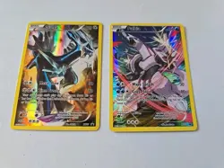FULL ART Dialga + Palkia HOLO RARE Pokemon XY75 XY77 Black Star Promo Set - LP - Image 1