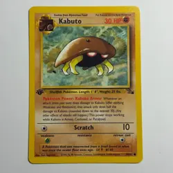 Pokemon TCG Kabuto Fossil 1st Edition #50/62 WOTC Vintage 1999 - Image 1