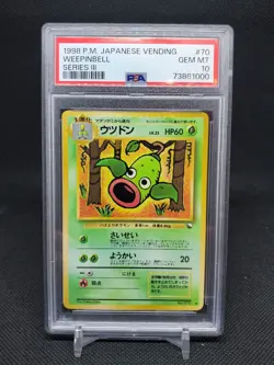 1998 Weepinbell #70 Japanese Vending Series 3 PSA 10 GEM MT Pokemon TCG - Image 1