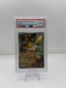 2025 POKEMON SVP EN-SV BLACK STAR PROMO #173 EEVEE PSA 10 - Image 1