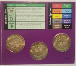 1999 Vintage Pokemon Battling Coin Game, Diglet, Nine Tails, Scyther, Never Used - Image 2