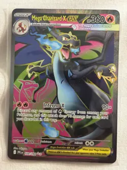 Mega Charizard X Ex 109/94 Ultra Rare Full Art Phantasmal Flames Pokemon Tcg NM - Image 1