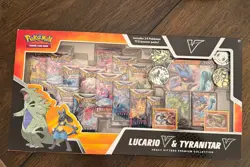 Pokemon TCG Lucario V & Tyranitar V Heavy Hitters Premium Collection Box Sealed 820650856716 - Image 1