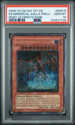 2009 YU-GI-OH! RGBT-RAGING BATTLE #EN019 EARTHBOUND IMMORTAL ASLLA PISCU PSA 10 - Image 1