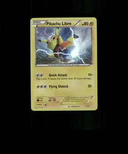 FAN-ART READ DESCRIPTION BELOW HOLO Pikachu Libre Card Pikachu Pokemon Card p2 - Image 1