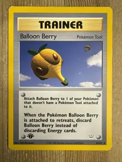 Pokemon TCG Cards 1st Edition Balloon Berry 60/64 Neo Revelation DMG - Image 1