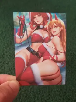 CHRISTMAS CUTIE CUSTOM WAIFU ANIME CARD #8 - Image 2
