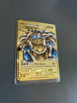 Blastoise VMAX Gold Foil Pokemon Card RARE GX Collection Powerful Trading card - Image 3