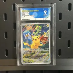 Ace 9 Pikachu SVP 027 Black Star Promo 2023 MINT Graded Pokemon Card TCG - Image 1