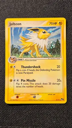 Jolteon 3/17 POP Series 3 Holo Rare English Pokemon Holofoil TCG Card - LP - Image 2