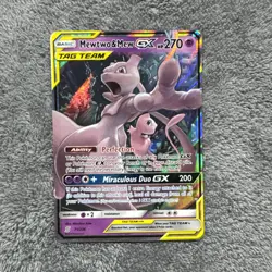 Mewtwo & Mew GX 71/236 Tag Team Ultra Rare Unified Minds Pokemon Card - Image 1