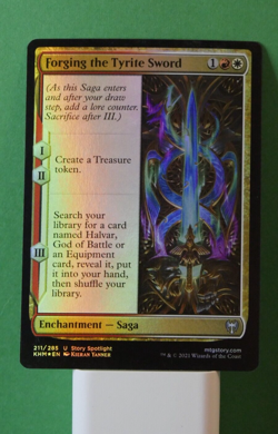 MTG KHM: Forging the Tyrite Sword (Enchantment) Kaldheim Uncommon Foil 211/285 - Image 1
