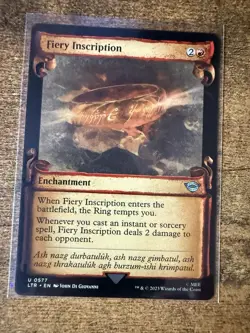 MTG Fiery Inscription (Showcase Scrolls) UB: The Lord of the Rings Regular NM - Image 1