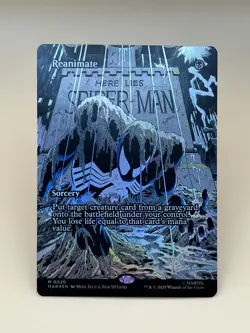 MTG ~ Reanimate ~ Borderless Art Mythic FOIL 0020, Spider-Man Marvel, Magic : NM - Image 2