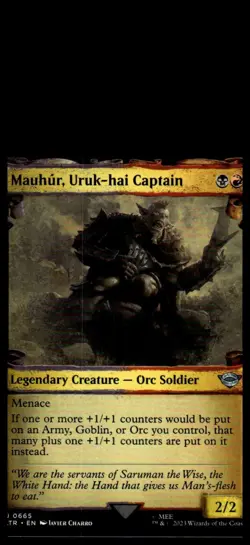 Mauhur, Uruk-hai Captain (Showcase Scrolls) #665 - - Image 1