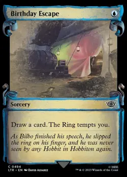 Birthday Escape 494 LTR MTG Showcase Lord Rings Sorcery Common Blue Alvarez NM - Image 1