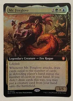 Mr. Foxglove Extended Foil - Mythic - Commander: Bloomburrow MTG - Image 1