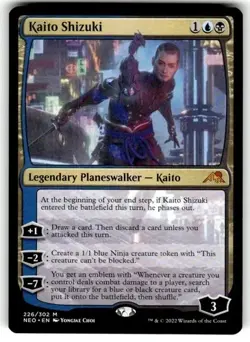 Kaito Shizuki 226/302 Mythic Planeswalker MTG Kamigawa: Neon Dynasty NM - Image 1