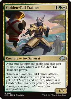 x4 Golden-Tail Trainer - Foil U MTG Modern Horizons 3 M/NM, English - Image 1