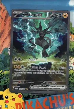 Pokemon TCG Zekrom ex 166/086 Sv: Black Bolt Holo NM/M - Image 1