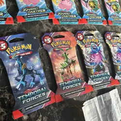 pokemon sleeved booster packs lot Journey Together temporal forces Mixed Lot - Image 3