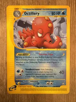Octillery 26/147 Rare Pokemon Aquapolis Vintage WOTC E Series LP 2003 - Image 1