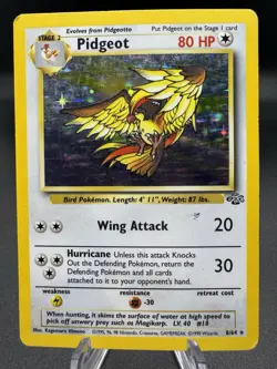 Pokemon TCG Pidgeot 8/64 Jungle Set Holo Unlimited Holo Rare - HP/Damaged - Image 1