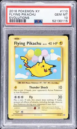2016 Pokemon XY Evolutions Flying Pikachu #110 PSA 10 - Image 1