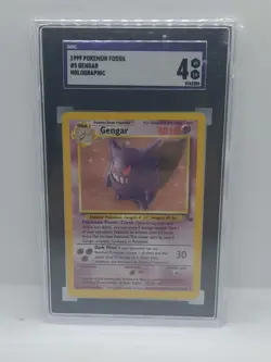 1999 Pokemon Fossil Gengar #5 Holo SGC 4 VG-EX - Image 1