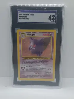 1999 Pokemon Fossil Gengar #5 Holo SGC 4 VG-EX - Image 2