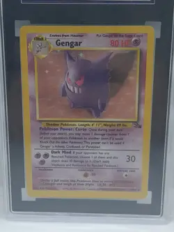 1999 Pokemon Fossil Gengar #5 Holo SGC 4 VG-EX - Image 3