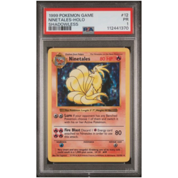1999 POKEMON BASE SET SHADOWLESS #12 Ninetales-HOLO PSA 1 - Image 1