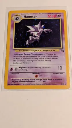 Pokemon TCG Haunter 6/62 Fossil Unlimited Holo Rare - Image 2