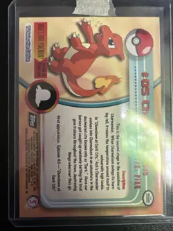 Charmeleon #05 1999 Topps Pokemon TV Animation Edition - Image 2