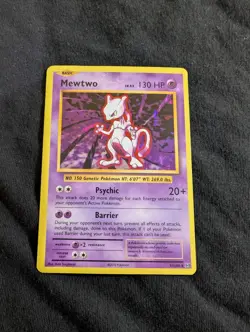 Pokemon TCG Evolutions Mewtwo 51/108 Cracked Ice Holo Rare DMG - Image 1